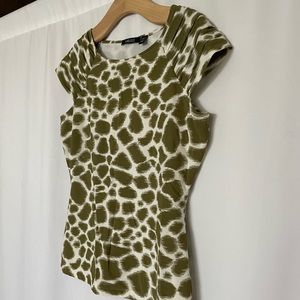Green & white blouse, size XS by Carlisle